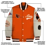 custom oregon state beavers wildcat pawprint orange nude varsity jacket best selling.webp