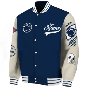 custom penn state nittany lions wildcat pawprint blue nude varsity jacket best selling.webp