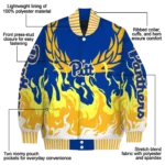 custom pittsburgh panthers winged blaze royal blue white varsity jacket best selling.webp