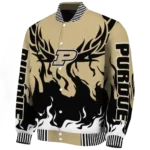 custom purdue boilermakers winged blaze gold white varsity jacket best selling.webp