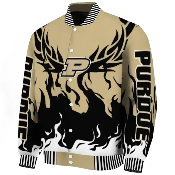 custom purdue boilermakers winged blaze gold white varsity jacket best selling.webp