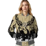 custom purdue boilermakers winged blaze gold white varsity jacket best selling.webp