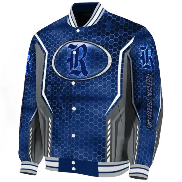 custom rice owls power plate navy blue varsity jacket best selling.webp