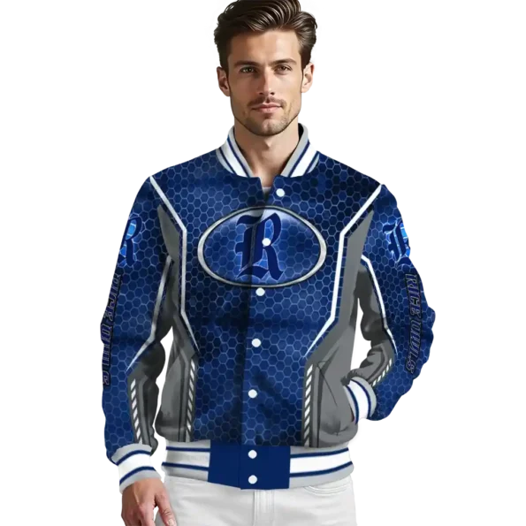 custom rice owls power plate navy blue varsity jacket high quality.webp