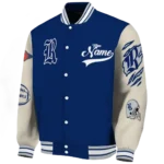 custom rice owls wildcat pawprint navy blue nude varsity jacket best selling.webp