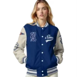 custom rice owls wildcat pawprint navy blue nude varsity jacket best selling.webp