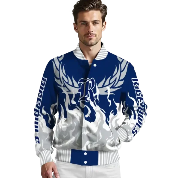 custom rice owls winged blaze navy blue white varsity jacket high quality.webp