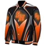 custom sam houston bearkats mesh chest white black varsity jacket best selling.webp