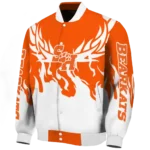 custom sam houston bearkats winged blaze orange white varsity jacket best selling.webp
