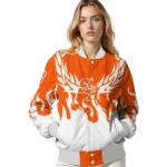 custom sam houston bearkats winged blaze orange white varsity jacket best selling.webp