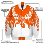 custom sam houston bearkats winged blaze orange white varsity jacket best selling.webp