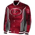 custom san diego state aztecs power plate red varsity jacket best selling.webp