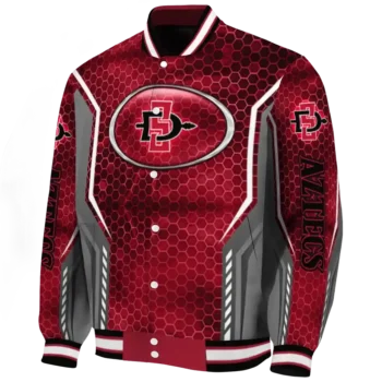 custom san diego state aztecs power plate red varsity jacket best selling.webp
