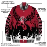 custom san diego state aztecs winged blaze red white varsity jacket best selling.webp