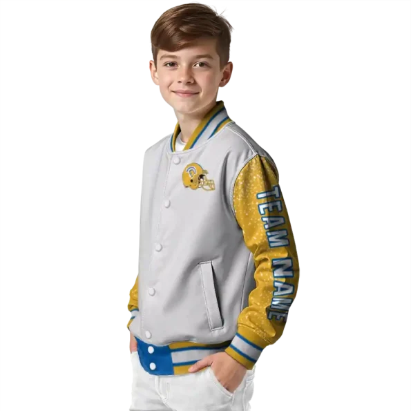 custom san jose state spartans speckled arms blue gray varsity jacket trendy.webp