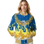 custom san jose state spartans winged blaze blue white varsity jacket best selling.webp