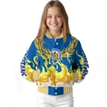custom san jose state spartans winged blaze blue white varsity jacket best selling.webp