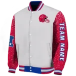 custom smu mustangs speckled arms blue gray varsity jacket best selling.webp