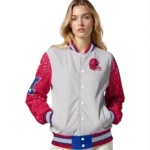 custom smu mustangs speckled arms blue gray varsity jacket best selling.webp