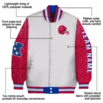 custom smu mustangs speckled arms blue gray varsity jacket best selling.webp