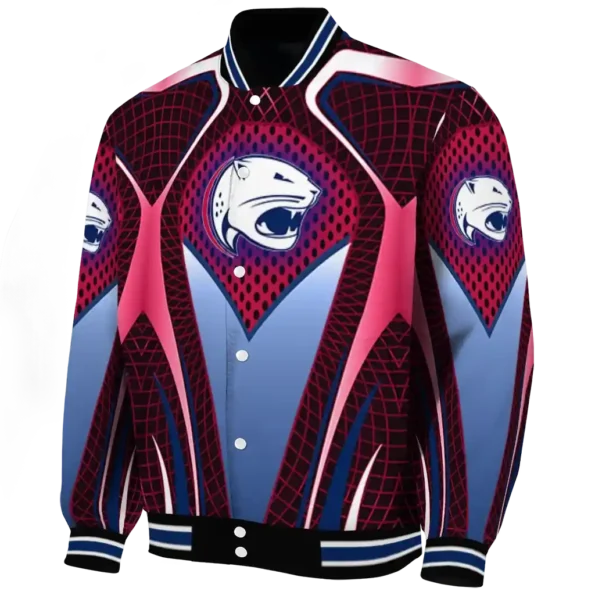 custom south alabama jaguars mesh chest red black varsity jacket best selling.webp