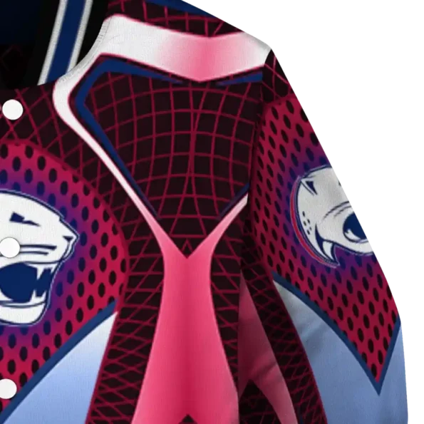 custom south alabama jaguars mesh chest red black varsity jacket premium grade.webp