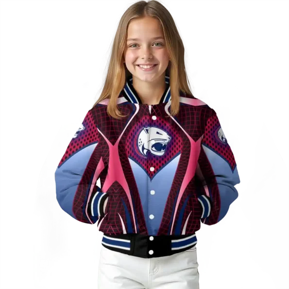 custom south alabama jaguars mesh chest red black varsity jacket top rated.webp