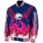 custom south alabama jaguars winged blaze blue white varsity jacket best selling.webp