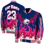 custom south alabama jaguars winged blaze blue white varsity jacket best selling.webp
