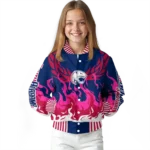 custom south alabama jaguars winged blaze blue white varsity jacket best selling.webp