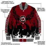 custom south carolina gamecocks winged blaze garnet white varsity jacket best selling.webp