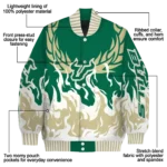 custom south florida bulls winged blaze green white varsity jacket best selling.webp