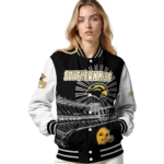custom southern miss golden eagles ferris arena black white varsity jacket best selling.webp