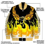 custom southern miss golden eagles winged blaze black white varsity jacket best selling.webp