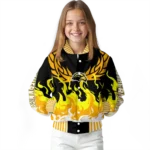 custom southern miss golden eagles winged blaze black white varsity jacket best selling.webp