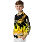 custom southern miss golden eagles winged blaze black white varsity jacket best selling.webp