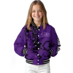 custom tcu horned frogs hexagon cluster purple black varsity jacket best selling.webp