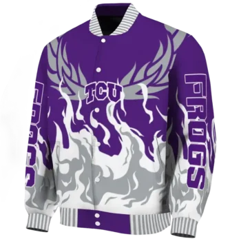custom tcu horned frogs winged blaze purple white varsity jacket best selling.webp