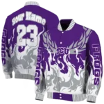 custom tcu horned frogs winged blaze purple white varsity jacket best selling.webp