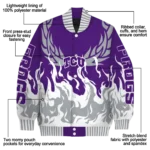 custom tcu horned frogs winged blaze purple white varsity jacket best selling.webp