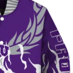 custom tcu horned frogs winged blaze purple white varsity jacket best selling.webp