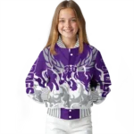 custom tcu horned frogs winged blaze purple white varsity jacket best selling.webp