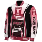 custom temple owls mesh effect red black varsity jacket best selling.webp