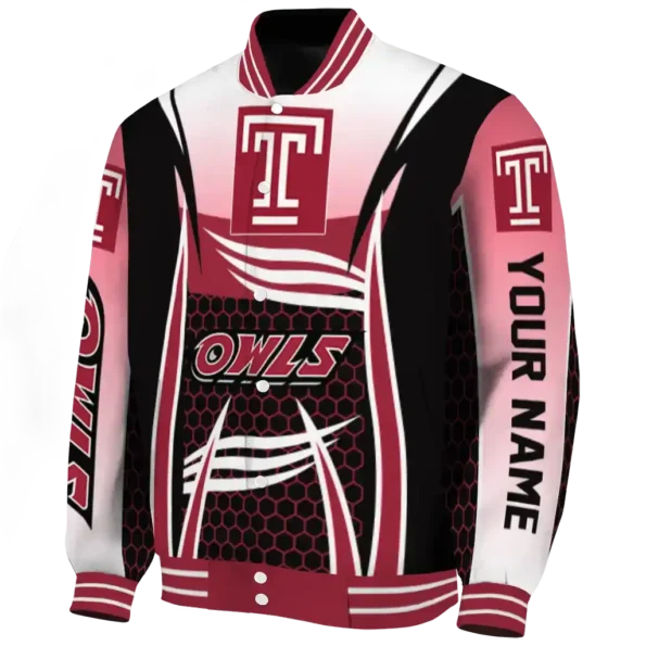 custom temple owls mesh effect red black varsity jacket best selling.webp