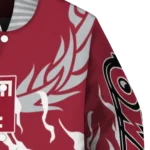 custom temple owls winged blaze red white varsity jacket best selling.webp