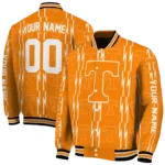 custom tennessee volunteers bolt stripe orange varsity jacket best selling.webp