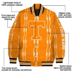 custom tennessee volunteers bolt stripe orange varsity jacket best selling.webp
