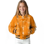 custom tennessee volunteers bolt stripe orange varsity jacket best selling.webp