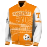 custom tennessee volunteers ferris arena orange white varsity jacket best selling.webp
