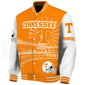custom tennessee volunteers ferris arena orange white varsity jacket best selling.webp